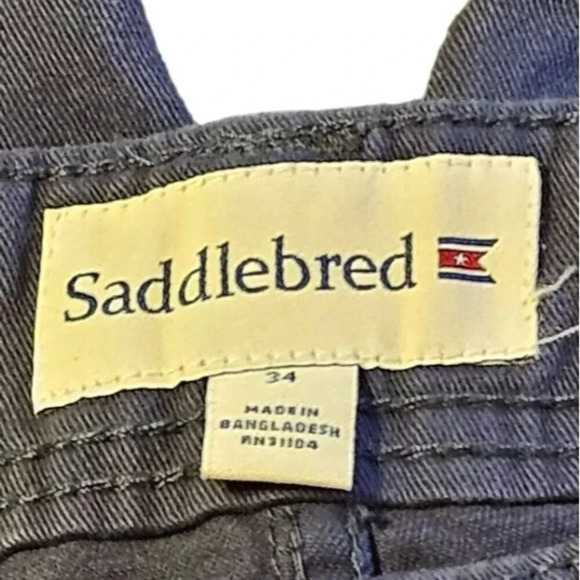 Saddlebred Mens Size 34 Flat Front Cargo Shorts Sz 34in x 11in Color Indigo NEW - Picture 4 of 5